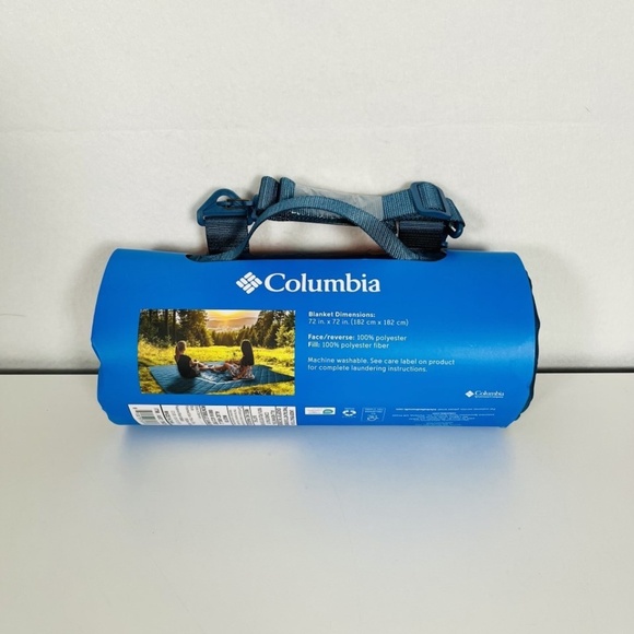 NEW Columbia Outdoor Blanket 72" x 72" Packable Waterproof Shell Multicolor - Picture 5 of 6